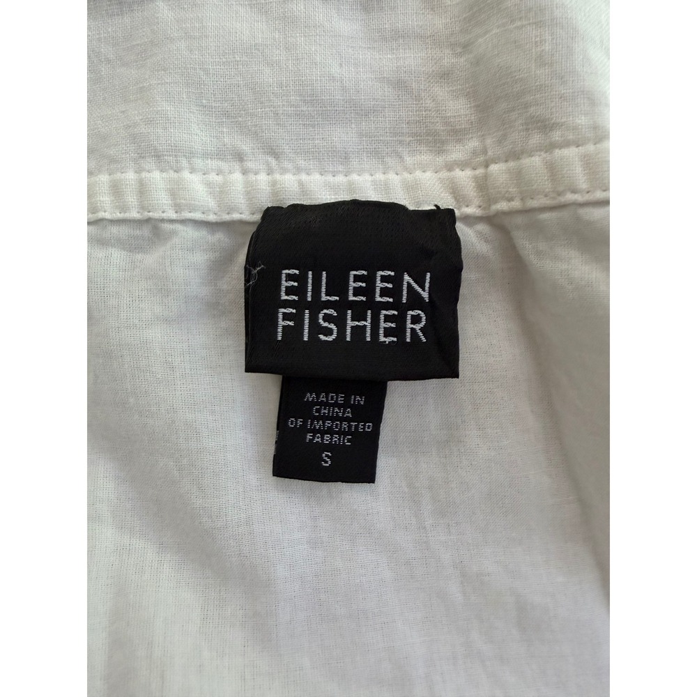 Eileen Fisher Skirt Women White Irish Linen Textured Hem A-Line Midi Small - Picture 4 of 6